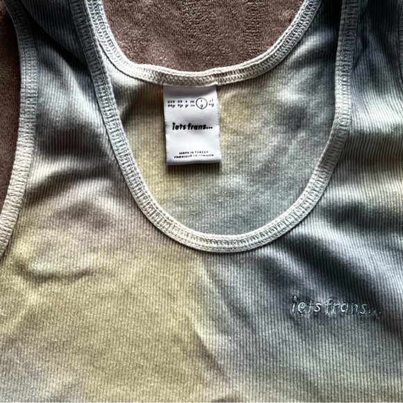 Urban Outfitters Iets Frans Tie Dye Tank Top Women's Blue and Yellow Size - Picture 12 of 16